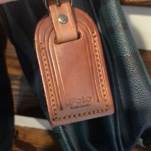 Ralph Lauren Black Watch Plaid Crossbody Messenger Bag - Picture 12 of 17